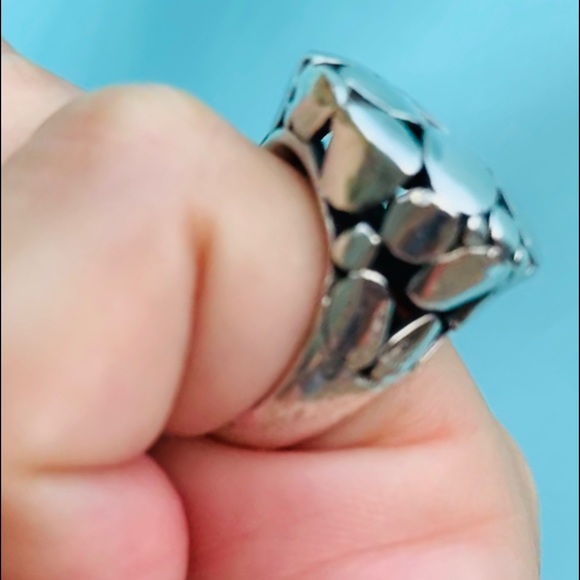 SOLD Sterling Silver Pebble Ring - Picture 7 of 8